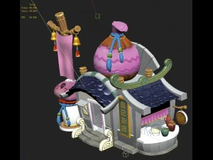 cartoon version - grocery store 3D Model
