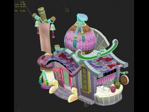 cartoon version - grocery store 3D Model