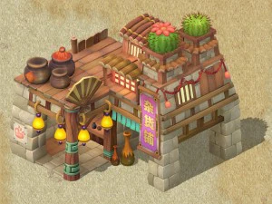 versione cartoon - negozio di alimentari Modello 3D