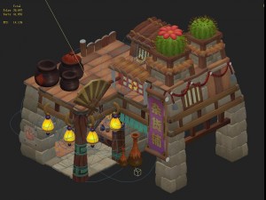 cartoon version - grocery store 3D Model