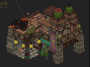 cartoon version - grocery store 3D Model