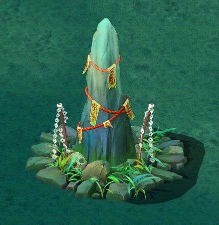 cartoon version - the town of soul stone pillars Model 3D .c4d .max .obj .3ds .fbx .stl .blend