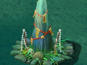 cartoon version - the town of soul stone pillars 3D 모델