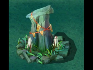 cartoon version - the town of soul stone pillars 3D Model