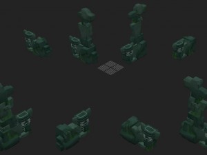 cartoon version - the main pyramid top pillars Modelo 3D
