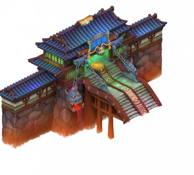 cartoon hell - yan luo dian 3D 模型 .c4d .max .obj .3ds .fbx .stl .blend