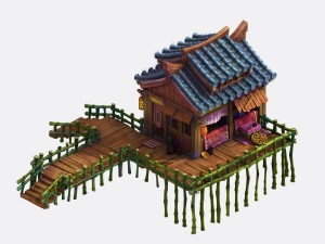 cartoon - house 01 3D Model