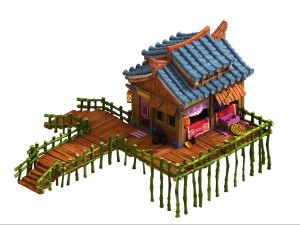 cartoon - house 01 3D Model