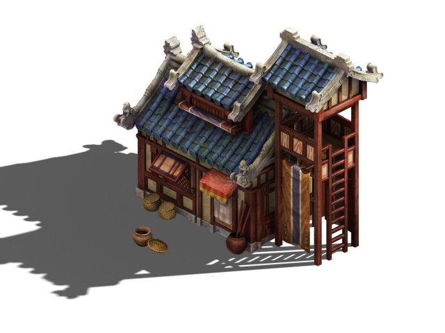 cartoon - house 03 3D 모델 .c4d .max .obj .3ds .fbx .stl .blend 