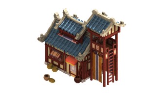cartoon - house 03 3D 모델