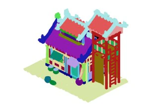 cartoon - house 03 3D Model