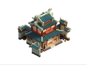 dessin anim&eacute; - habitation Modèle 3D