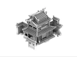 dessin anim&eacute; - habitation Modèle 3D