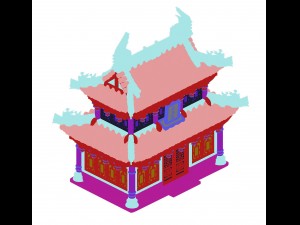 cartoon - dwelling 3D Модель