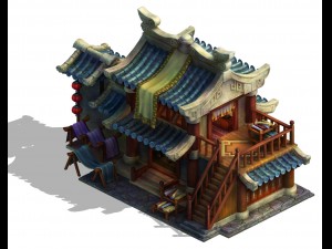 cartoon - house 13 3D मॉडल