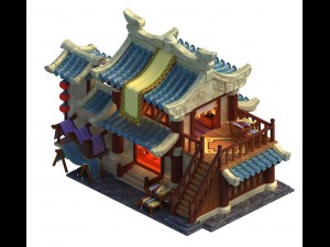 cartoon - house 13 3D Модель