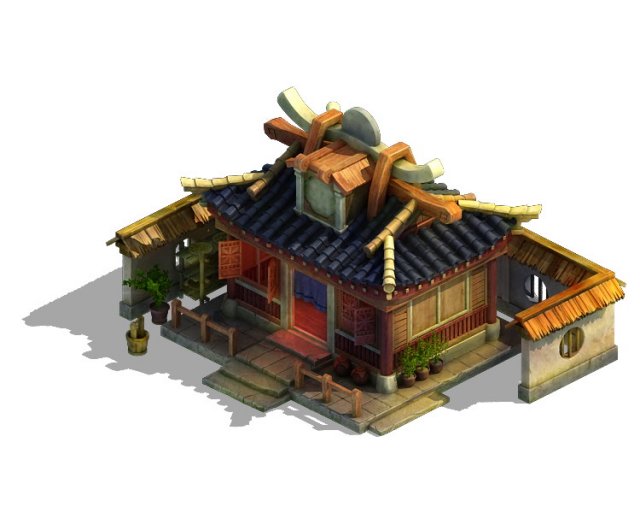 cartoon - house 15 3D 模型 .c4d .max .obj .3ds .fbx .stl .blend 