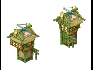 cartoon world - city gate 3D Model