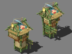 cartoon world - city gate 3D Model