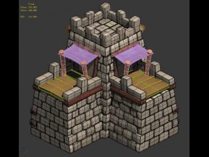 cartoon world - city gate 04 3D Model