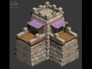 cartoon world - city gate 04 3D 模型