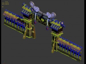 cartoon world - city wall Modèle 3D