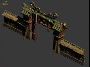 cartoon world - city wall Modèle 3D