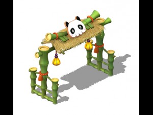 cartoon world - city wall 02 3D Model