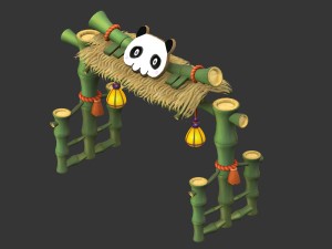 cartoon world - city wall 02 3D Model