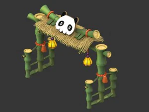 cartoon world - city wall 02 3D Model