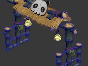 cartoon world - city wall 02 3D Model