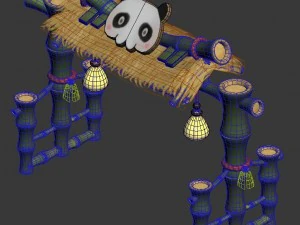 cartoon world - city wall 02 3D Model