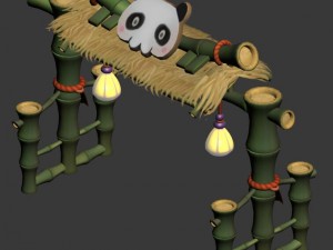 cartoon world - city wall 02 3D Model