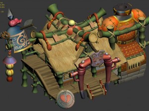 cartoon world - armor shop 3D मॉडल