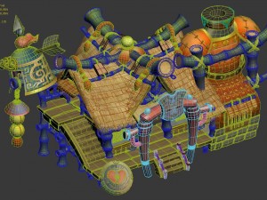 cartoon world - armor shop 3D मॉडल