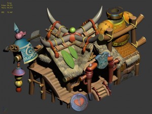 cartoon world - armory shop 04 3D Модель