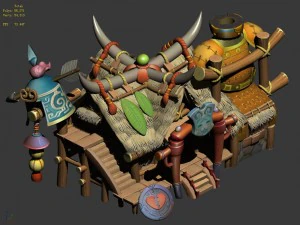 cartoon world - armory shop 04 3D Model