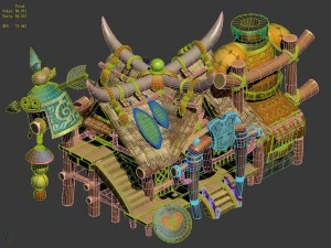 cartoon world - armory shop 04 3D Model