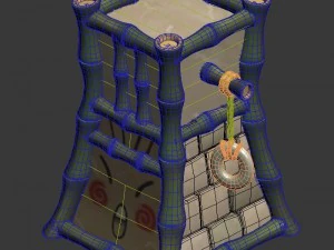 cartoon world - crown jue column 3D Model
