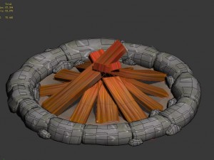 cartoon world - flame grill 3D Model