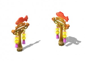 cartoon world - carp diving light Modello 3D