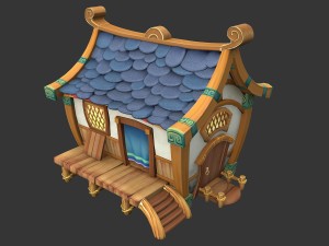 cartoon world - house 001 3D 모델
