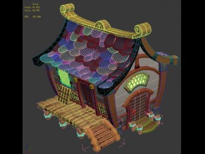cartoon world - house 001 Model 3D
