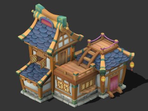 cartoon world - house 002 3D Model