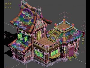 cartoon world - house 002 3D Model