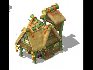 cartoon world - house 02 3D Model