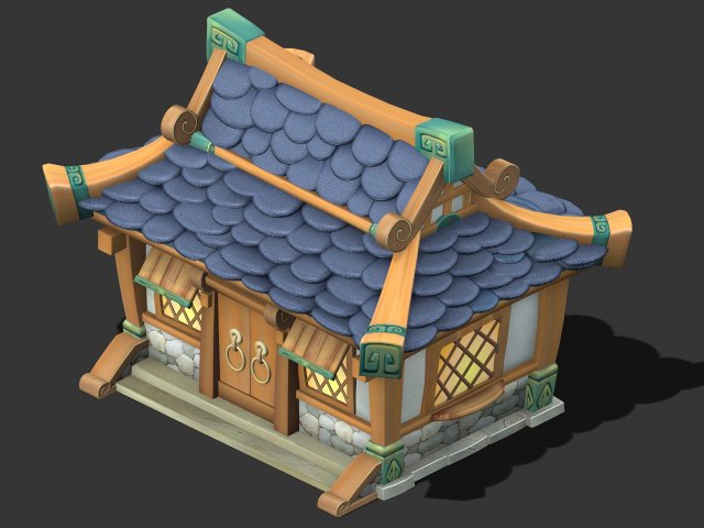 cartoon world - house 003 3D Model .c4d .max .obj .3ds .fbx .stl .blend 