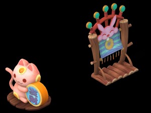 cartoon world - bank objects Modelo 3D