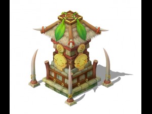 cartoon world - shaman prophet god tower 04 3D-Modell