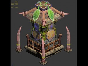 cartoon world - shaman prophet god tower 04 3D-Modell